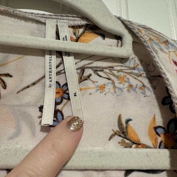 Anthropologie Pintucked Floral Lace Robe Kimono Size XL - Picture 6 of 8